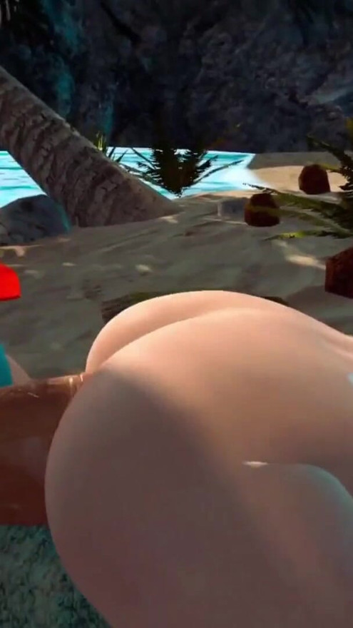 Nami relieving stress at the beach - 3D Animation by VirtualHeaven | Clip 1