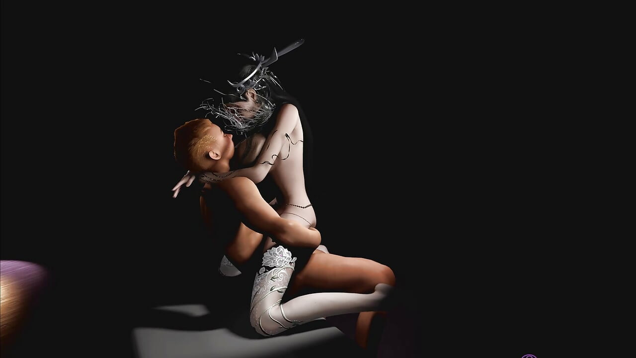 3D puta peituda faz um sexo hardcore com grande pau jovem