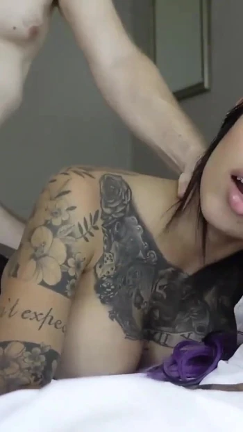 Epic moment from "JohnTronX - Unreal tattooed Thai babe gets banged wearing high heels and jeans"
