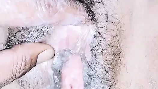 Pooja put her hand in wife's pussy and inserted cucumber, pussy and ass exploded