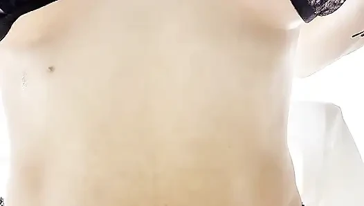 I massage my big, warm mommy tits with lots of coconut oil