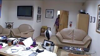 Horny fat sluts get in the office and please the man in there