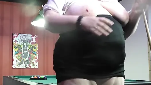Pussy Polish on the Billiard Pool Table