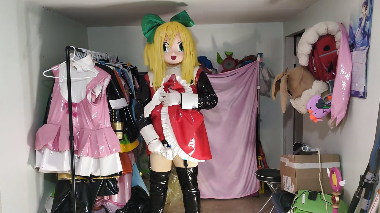 Kigurumi Mask Crotch Breathing Tubes PVC Cosplay Breathplay Vibraitor