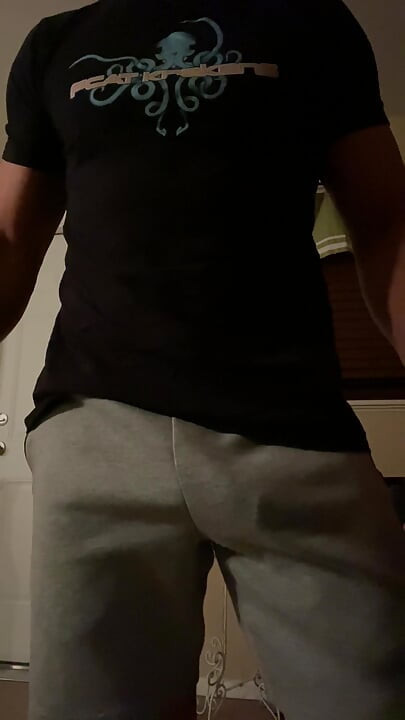 Grey Sweat Pants Slow Strip