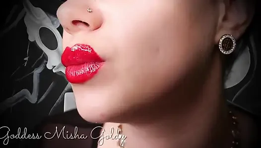 Rayuan lipsberry! Pemujaan, ngocok kontol dan muncrat! JOI