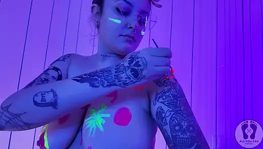 4k striptiz twerk avatar ışık efekti rgb vücut boyama