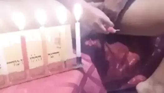 Frum mother masturbate with Hankkah's candle