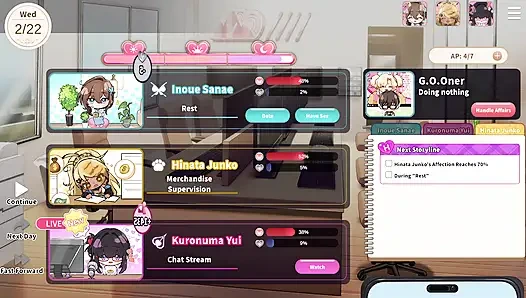 4 V-liebhaberin yui reibt ihn ein. Unser MC kommt rein und sieht, wie Yui masturbiert!