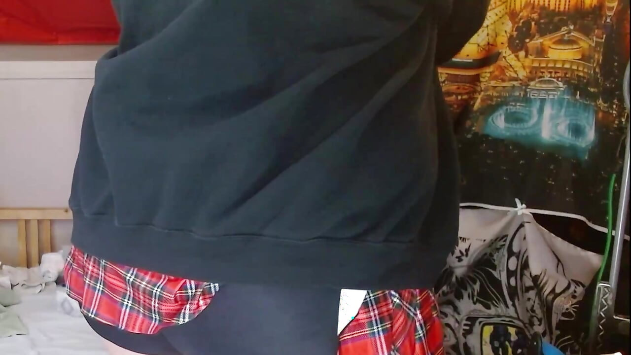 overweight caged crossdressing pig fuck is a fat nasty schoolgirl