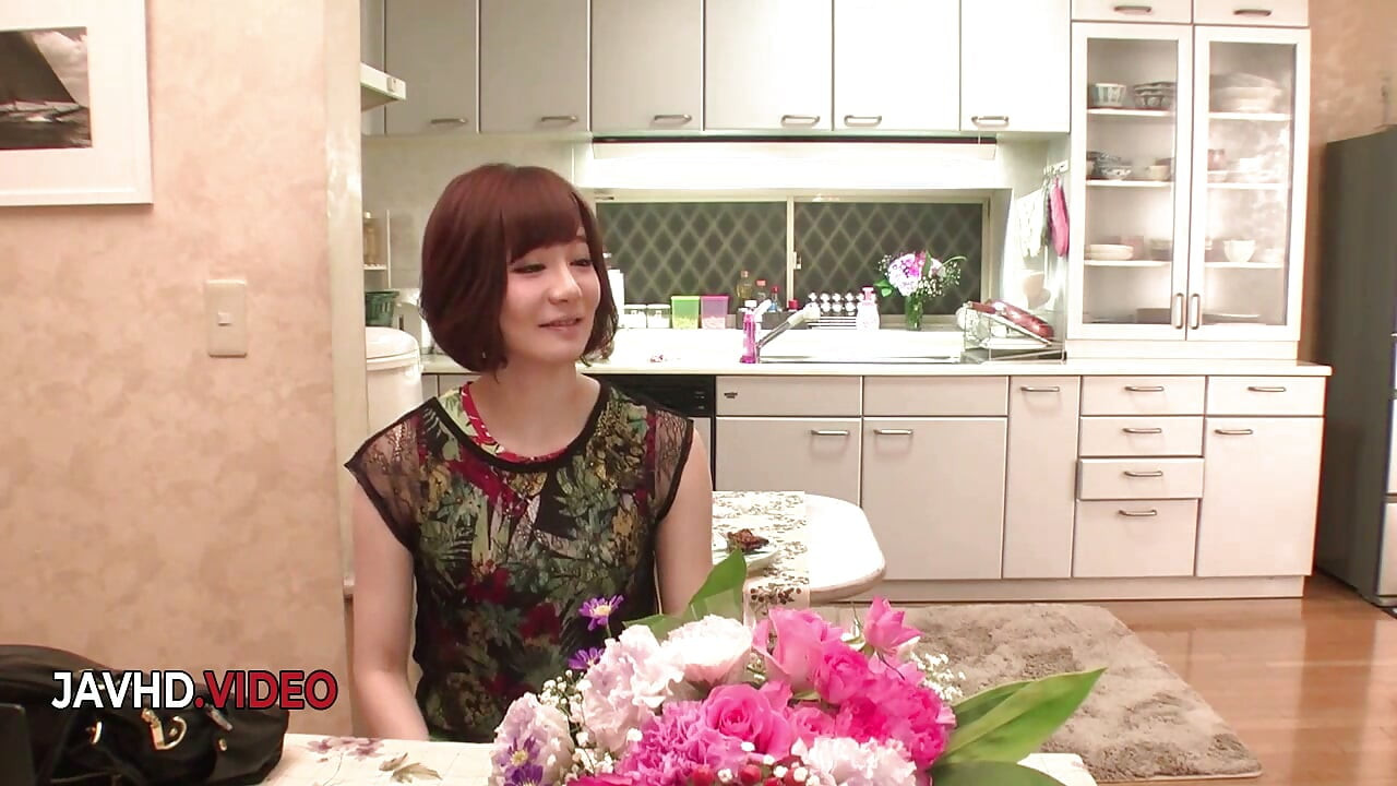Airi Miyazaki's Steamy Kitchen Blowjob and Swallow