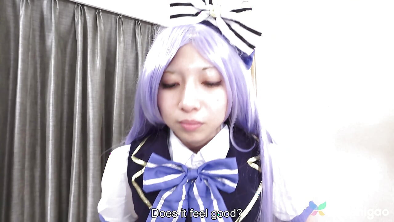 Reika Asakura in Costume Today Spreading Her Pussy Open for Us