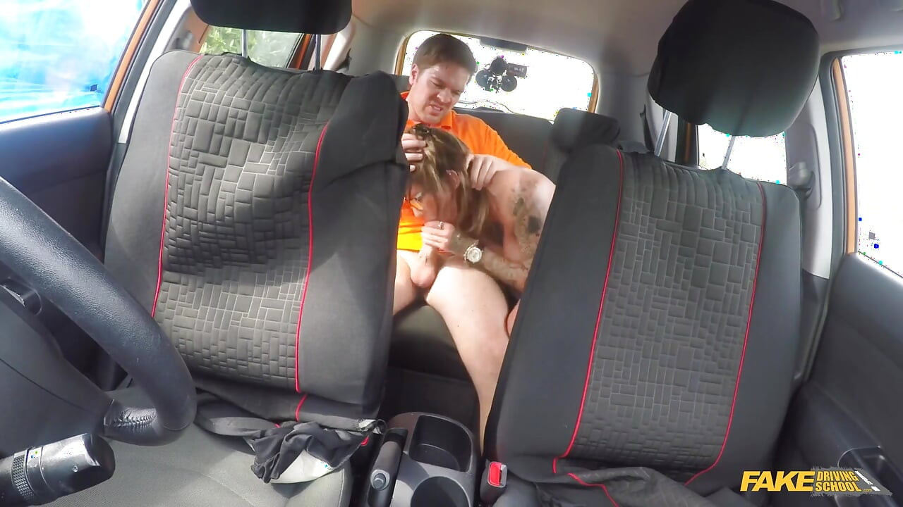 Fake Driving College - Messy Creampie and Deep Throat Blowjob Action