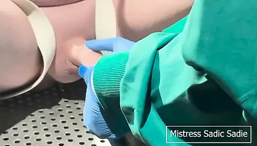 Простая демонстрация катетера, расширение его уретры