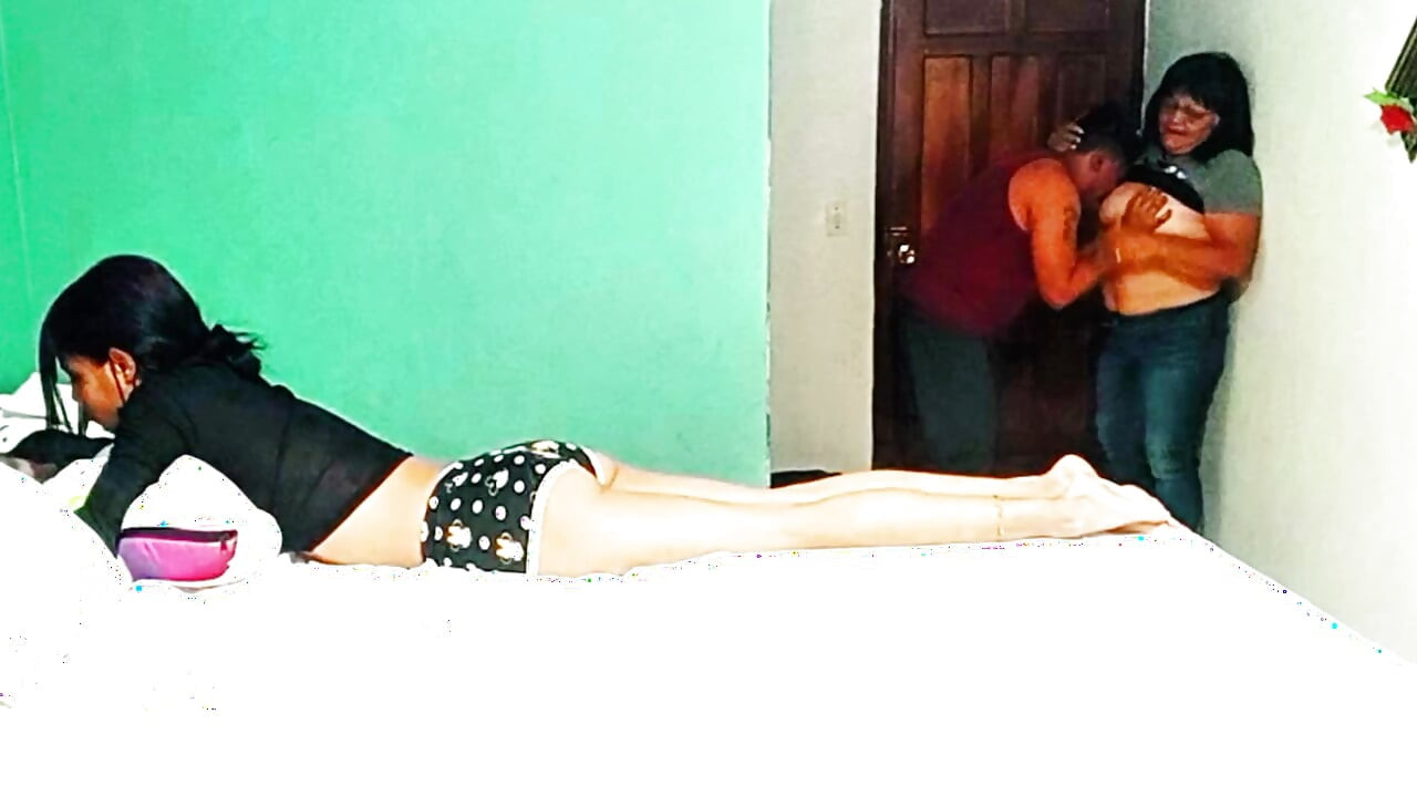 My stepsister finds me having sex with my stepmother and she wants me to have sex with her too.