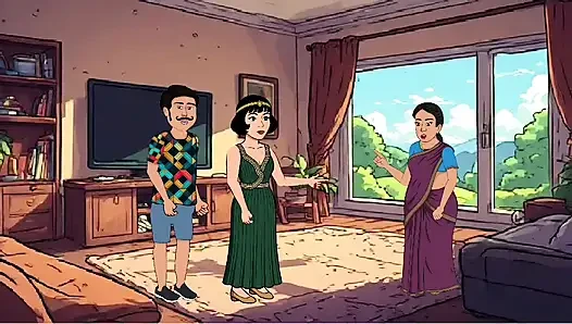 Indian bhabhi and wife threesome sex