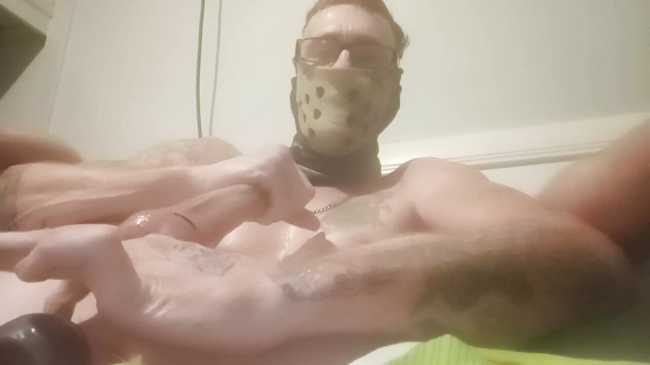 big cock masterbate with fleshlight and dildo inside me