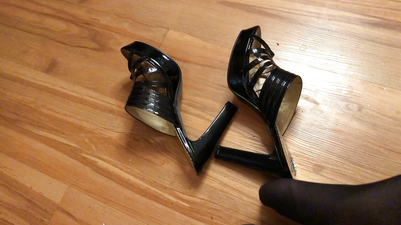 Black High Heel Fetish Ankle Boots