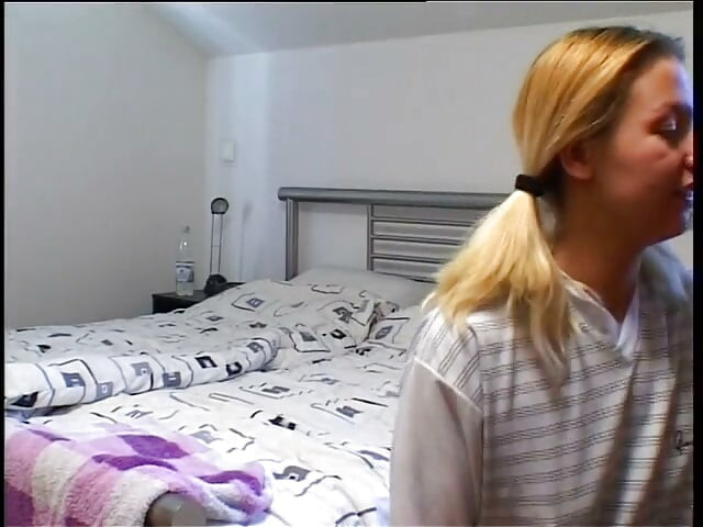 Blonde bitch with high heels gets pussy pounded and mouth filled with cum