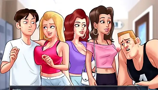 Summertime saga - Jenny had her baby. Johannes fucked Odette on the bike. Johannes fucked Roxxy