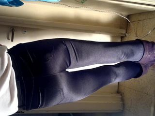 Черные гламурные джинсы в спандексе для мужчин