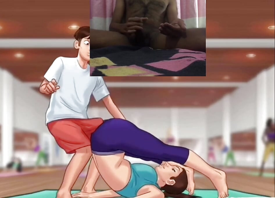 योग शिक्षक की मदद करते हुए मेरे लंड को रगड़ना