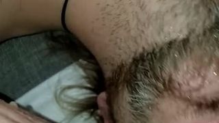 Swedish amateur porn licking pussy and get squirt facial