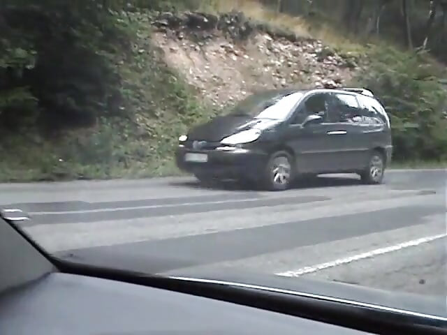 European teen picked up and fucked on the side of the road