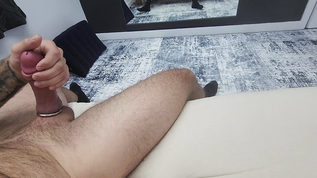 Intense solo cumshot