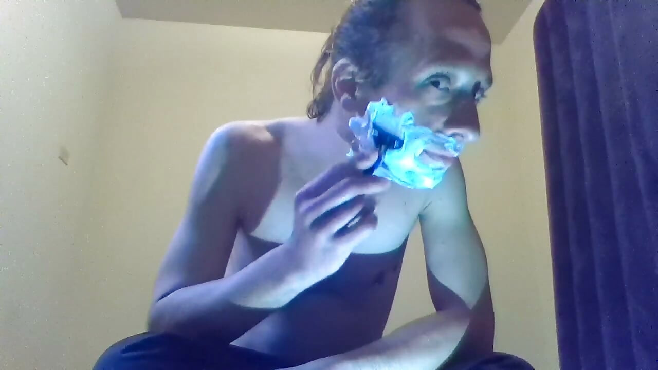 Transgirl Shaving Her Face