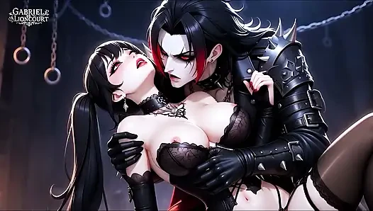 Goth mädchen gefesselt von Vampir lord - BDSm-monster-hentai