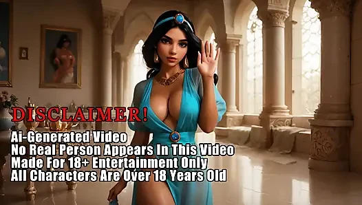 Aladdin Pounded Jasmine's Pussy, Then Her Ass, Then Her Throat – In That Order ( AI-Generated )