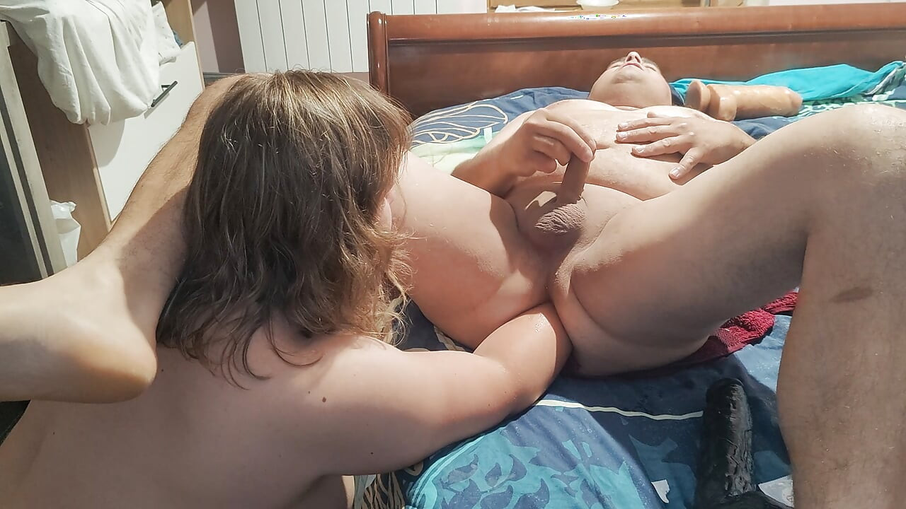 Wife fists her husband in the ass