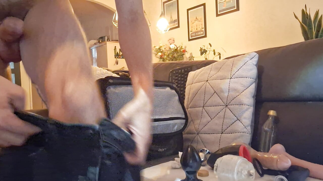 Hour+ edging #55 Cum tasting, gigantic butplug, dildo fuck, dildo blowjob, anal vibrator, butplug, cockring & nipple suckers