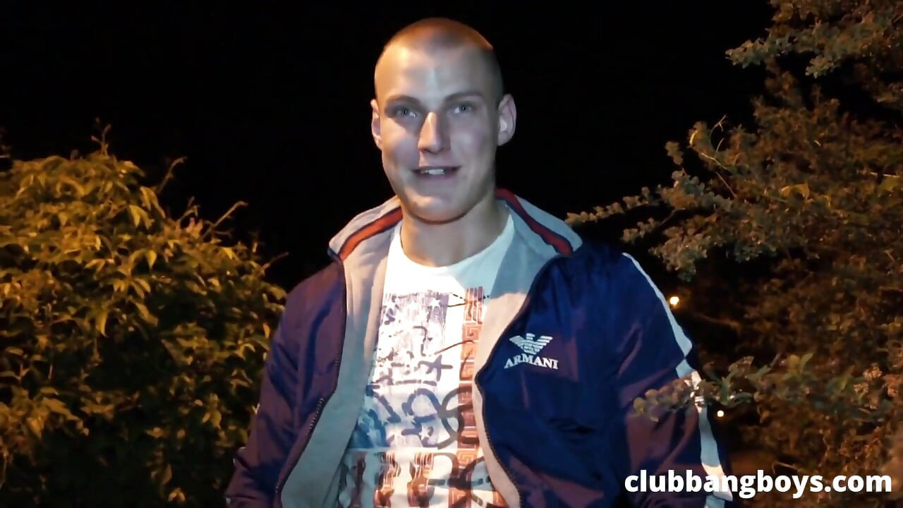 Cumshot in Public at Night