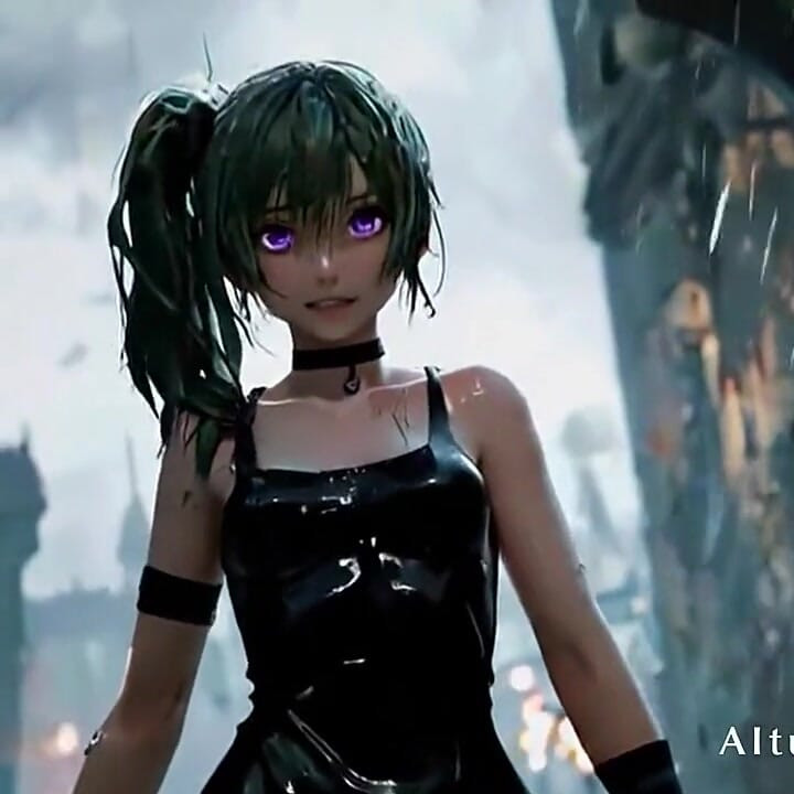 Couro preto, cabelo verde e o tipo de noite onde as sombras se apaixonam.