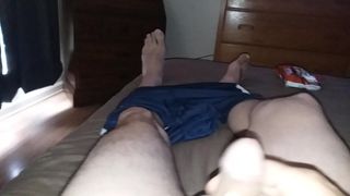 Stroking my little cock