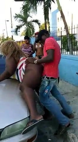 horny jamaican fuck in public