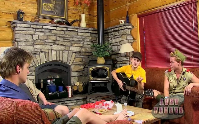 Bare Twink Scouts Hot Threesome