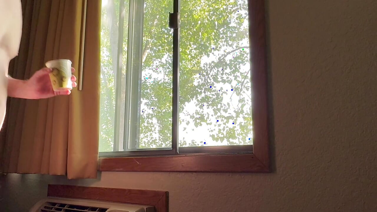 Exposing my cock and jacking off in hotel