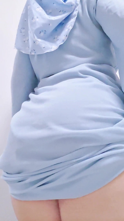 POV: Hijabi Girl With Elegant Blue Abaya Tease | Clip 2