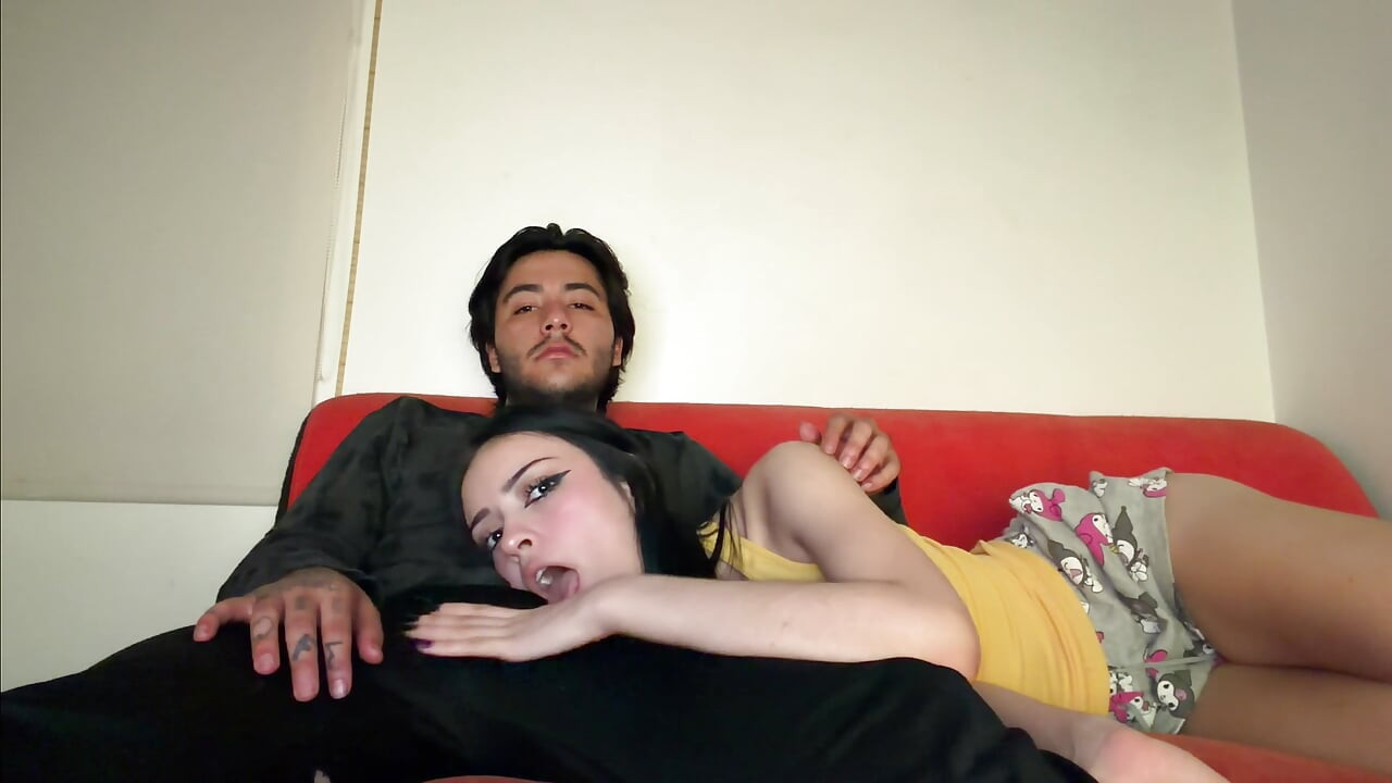 SLUT IN RED THONG SUCKING COCK LIKE CRAZY