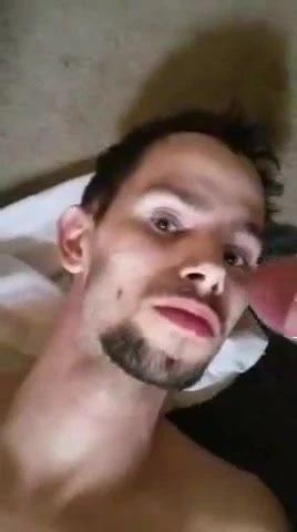 Guy jerks off and cums on Phillip Sparks face