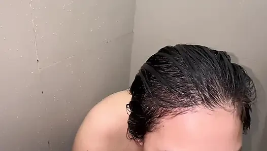 Filipina loves cum swallow while having public comport room!