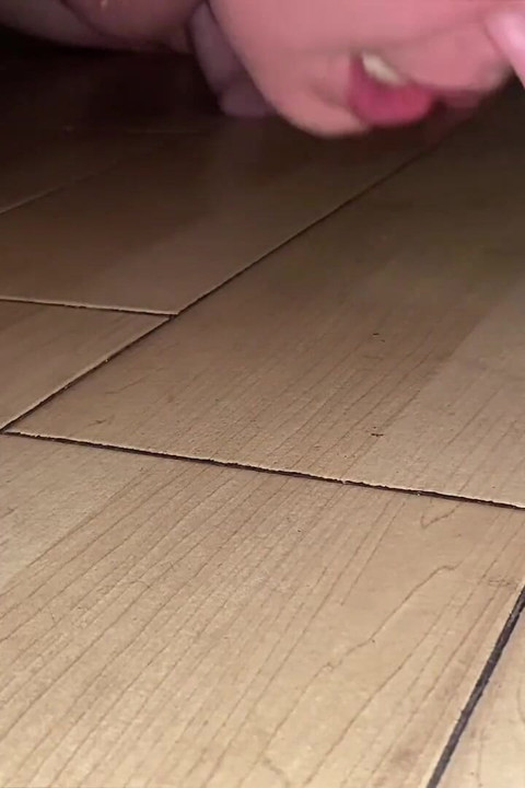 How a Slave Girl Should Clean the Floor and Cum in the End