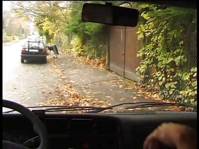 Sexy girl gets fucked after blowjob inside the delivery van