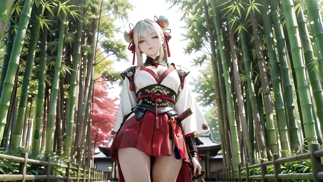 Red & White Kimono Warrior!
