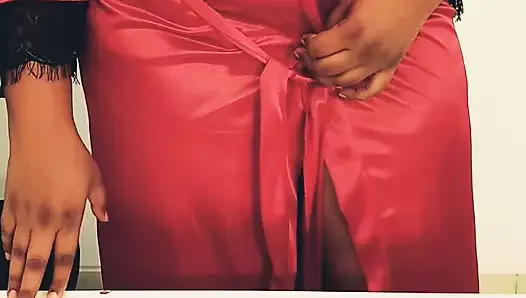 Big Ass Smita making cum shoot on her big brown nipples