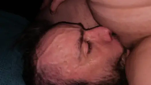 Gf face sitting and pissing on me while i lick her