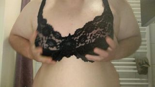 Fat Sissy Playing With Big Tits Again
